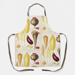 Vintage Garden Vegetables Kitchen Art  Apron
