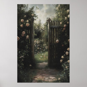 Vintage Garden Wall Art Romantic Rose Cottagecore