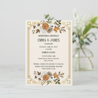 Vintage Garden Wedding Enclosure Cards
