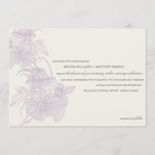 VINTAGE GARDEN   WEDDING INVITATION