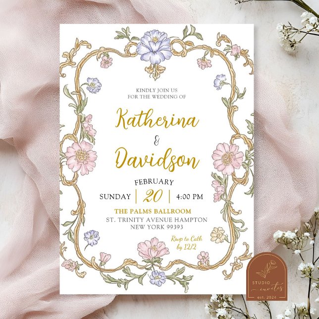 Vintage Garden Wedding Party Invitation (Creator Uploaded)