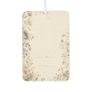 Vintage Garden Wedding Stationery style Car Air Freshener