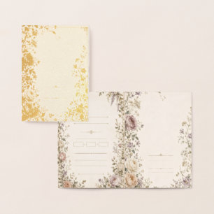 Vintage Garden Wedding Stationery style Foil Card