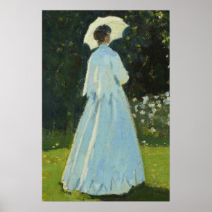 Vintage Garden Woman Portrait Poster