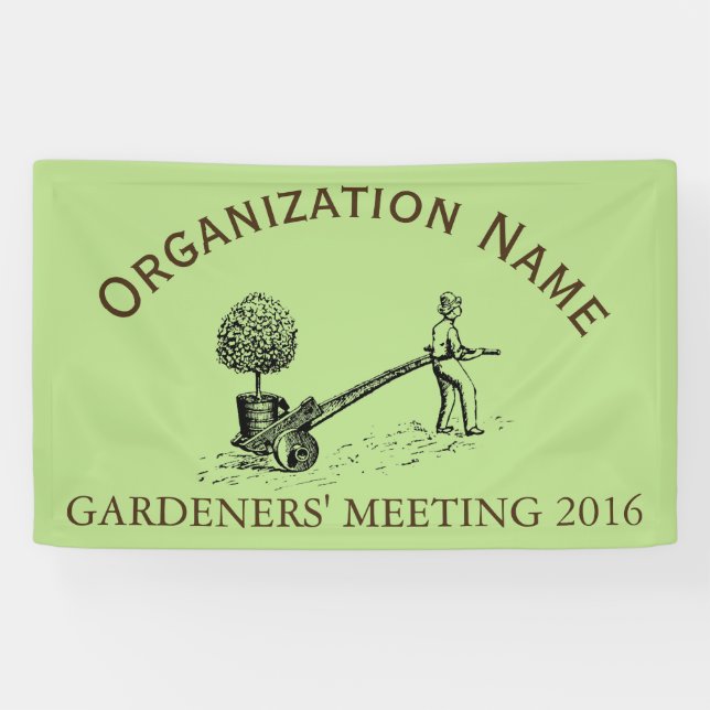 Vintage Gardeners Meeting customisable Banner 4 (Horizontal)