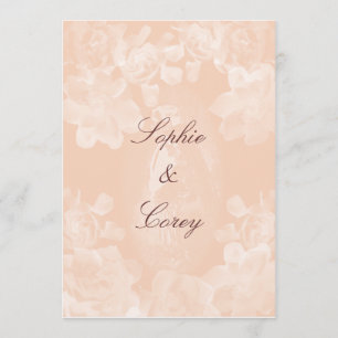 Vintage Gardenia Wedding Invitation