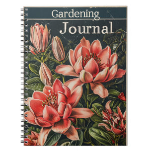 Vintage Gardening Flowers Notebook