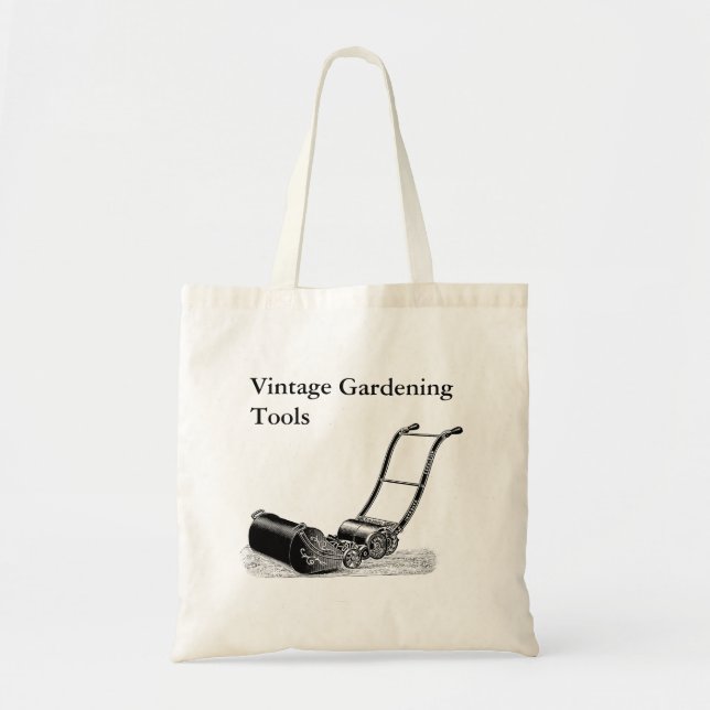Vintage Gardening Tools Customisable Tote Bag (Front)