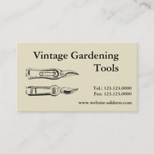 Vintage Gardening Tools Pruners Business cards