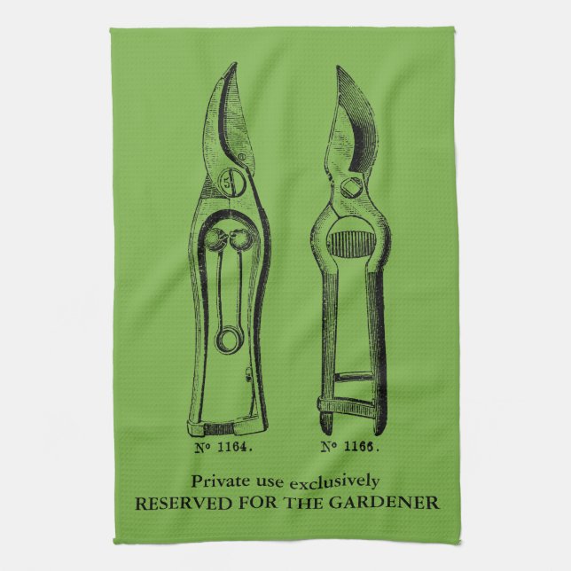 VINTAGE Gardening Tools Pruners Garden Towel (Vertical)