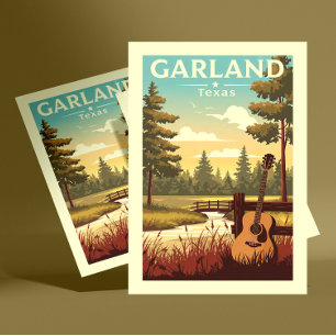 Vintage Garland Texas Postcard