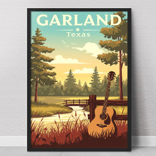 Vintage Garland Texas Poster