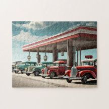 Vintage Gas Station 3 Photo Puzzles Internet Jigsa
