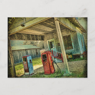 Vintage Gas Station Postcard