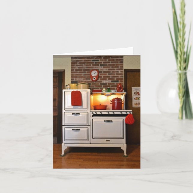 Vintage Gas Stove Notecard (Front)