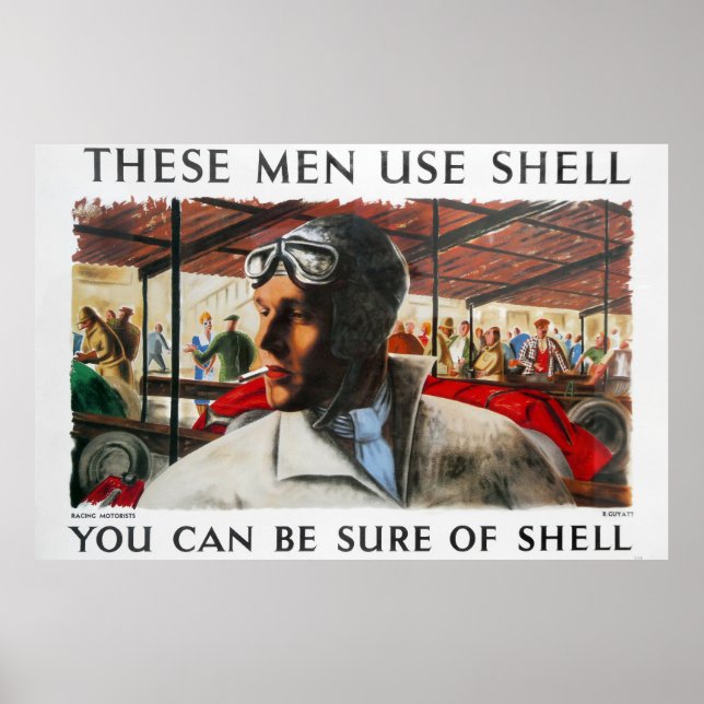 Vintage Gasoline Poster, 1939. Poster (Front)