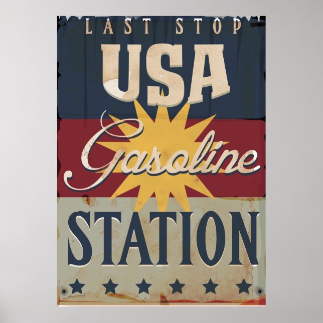 Vintage Gasoline Sign (Front)