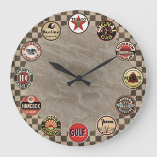 vintage gasoline sign wall clock