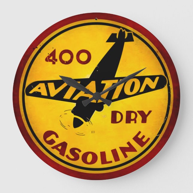 Vintage Gasoline Wall Clock (Front)