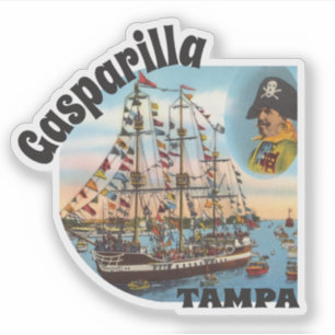 Vintage Gasparilla pirate ship
