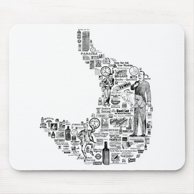 Vintage Gastroenterology - gastroenterologist gift Mouse Mat (Front)