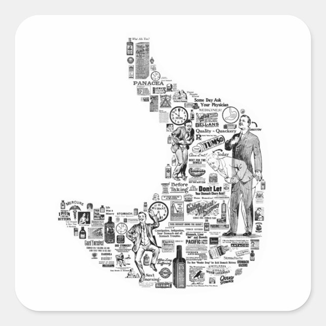 Vintage Gastroenterology - gastroenterologist gift Square Sticker (Front)