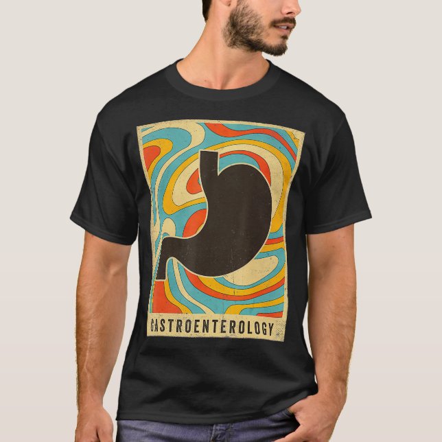 Vintage Gastroenterology Retro Poster T-Shirt (Front)