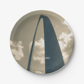 Vintage Gateway Arch Paper Plate