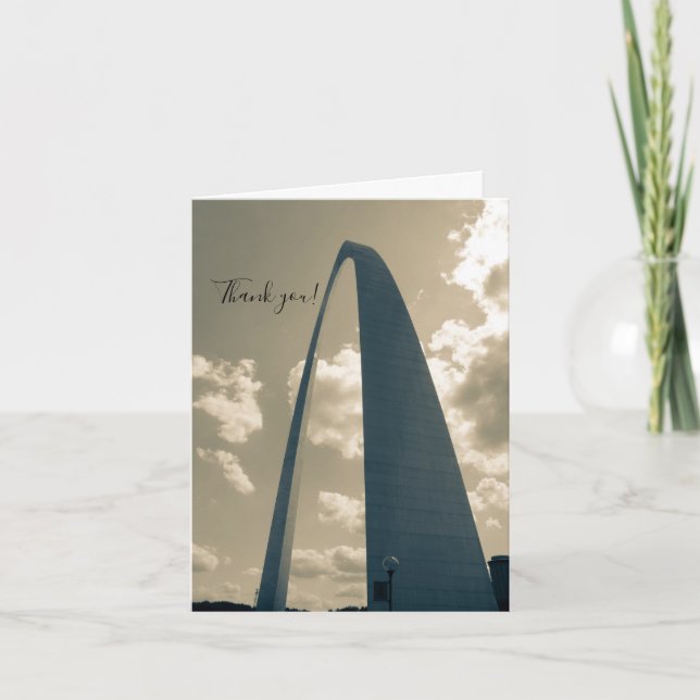 Vintage Gateway Arch Thank You Card (Front)