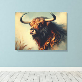 Vintage Gaur Frame Canvas Print