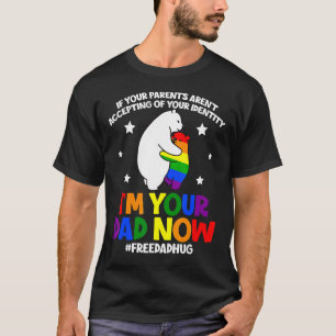 Vintage Gay Lesbian Free Dad Hugs Rainbow Lgbt Pri T-Shirt