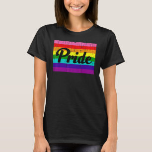 Vintage Gay Pride Rainbow Word 2 T-Shirt