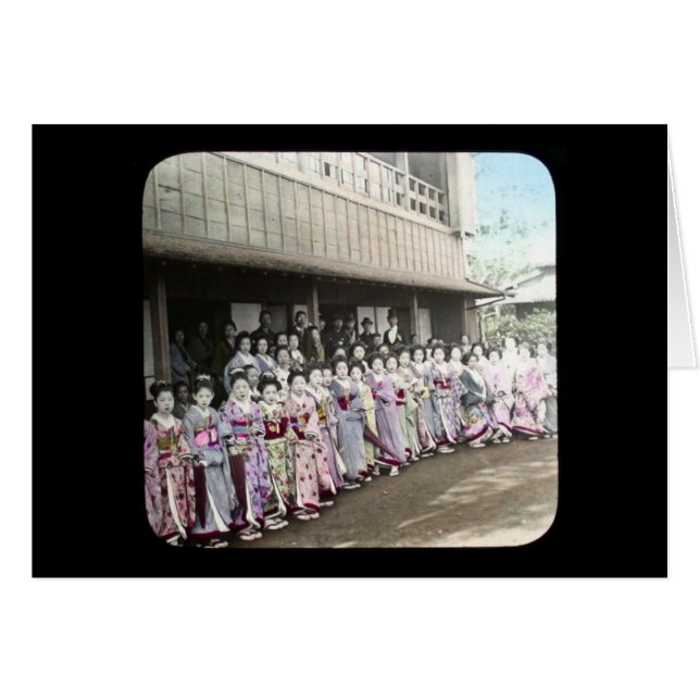 Vintage Geisha Magic Lantern Slide (Front Horizontal)
