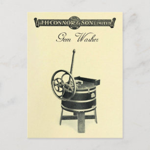 Vintage Gem Clothes Washer Postcard