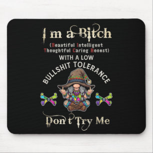 Vintage Gen X Gnome I’m A Beautiful Intelligent Mouse Mat