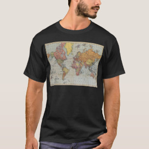 Vintage General Map of the World T-Shirt