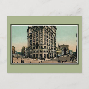 Vintage Genesee and Salina Streets Syracuse NY Postcard