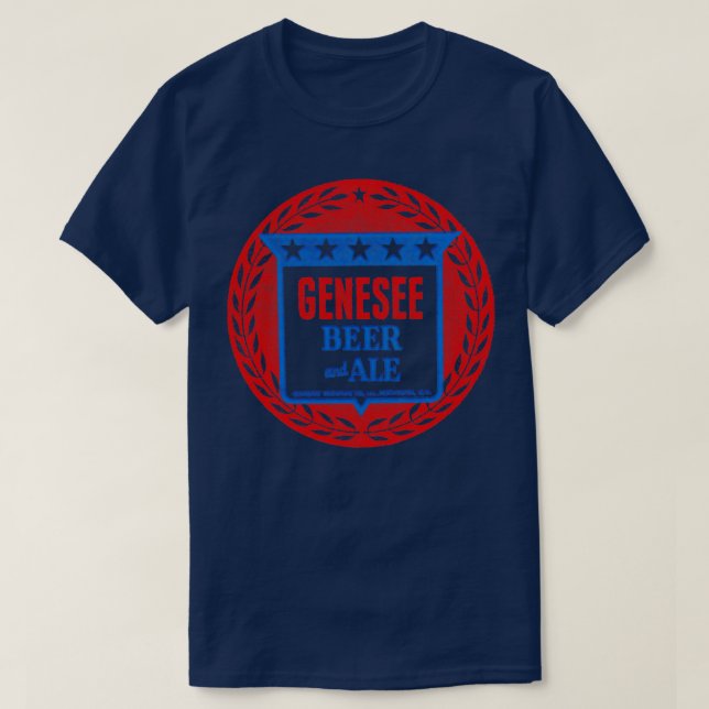 Vintage Genesee Beer Design T-Shirt (Design Front)