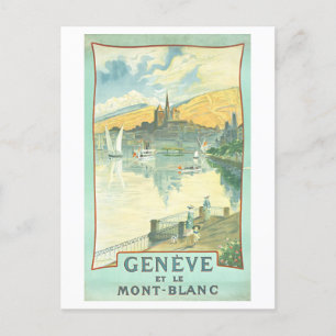 Vintage Geneva Switzerland Travel Postcard
