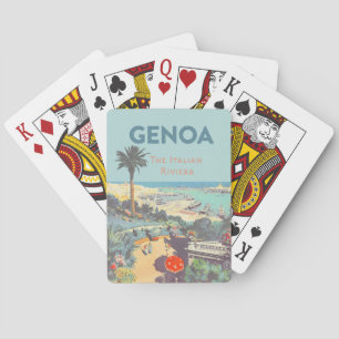 Vintage Genoa Italian Riviera Travel Poster 1931  Playing Cards