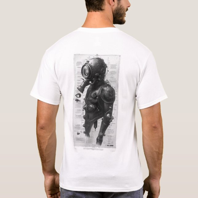 Vintage Gentleman Cross Section T-Shirt (Back)