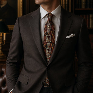 Vintage Gentleman's Club Cigars Whisky Tie