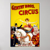 Vintage Gentry Bros. Horse and Clown Circus