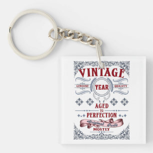 Vintage Genuine Quality, Birthday Vintage Key Ring