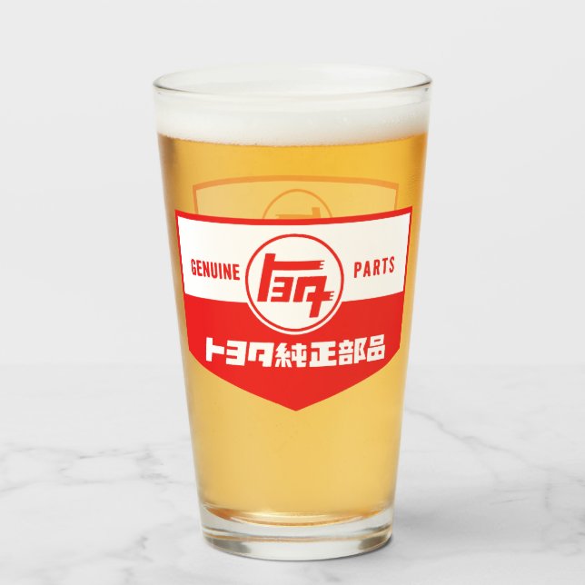 Vintage Genuine Toyota Parts Glass (Front Filled)