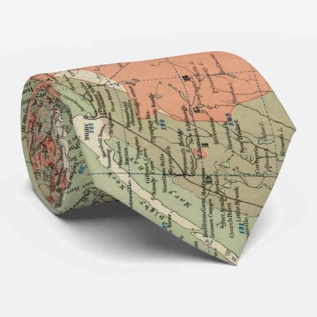 Vintage Geological Map of Nova Scotia (1906) Tie (Rolled)