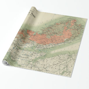 Vintage Geological Map of Nova Scotia (1906) Wrapping Paper