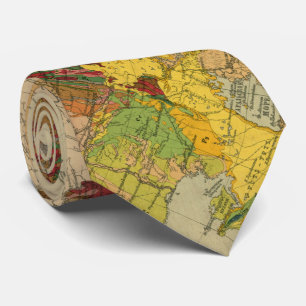 Vintage Geological Map of Russia (1922) Tie
