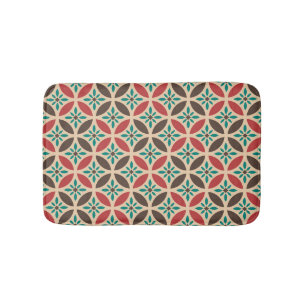 Vintage geometric, abstract seamless pattern. bath mat