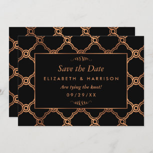 Vintage Geometric Art Deco Gatsby Save The Date